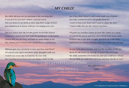 My Child Art Print & Poem by Joseph James