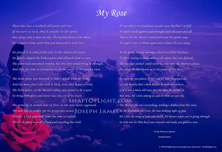 My Rose - Poem & Art Print by Joseph James