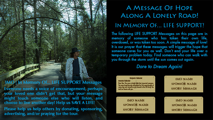 In Memory Of - Life Support Messages - Cancel Suicide